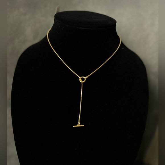 Madewell Toggle Lariat Necklace in Gold - Picture 6 of 6
